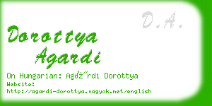 dorottya agardi business card